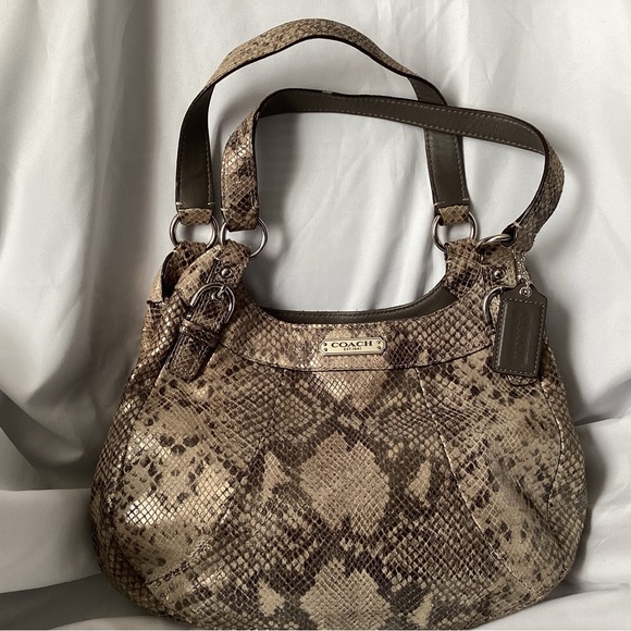 Vintage Coach Python Pattern Shoulder Bag - Picture 2 of 5
